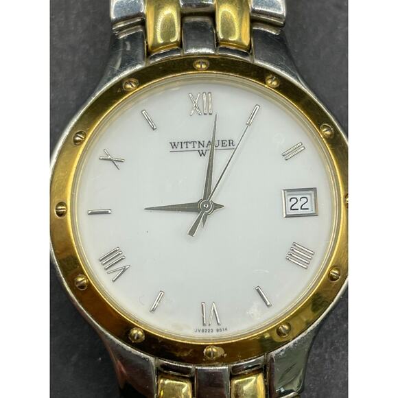 Wittnauer JV8223-9514 Men's Two Tone Gold & Silver SS Swiss Quartz Watch - Picture 2 of 16